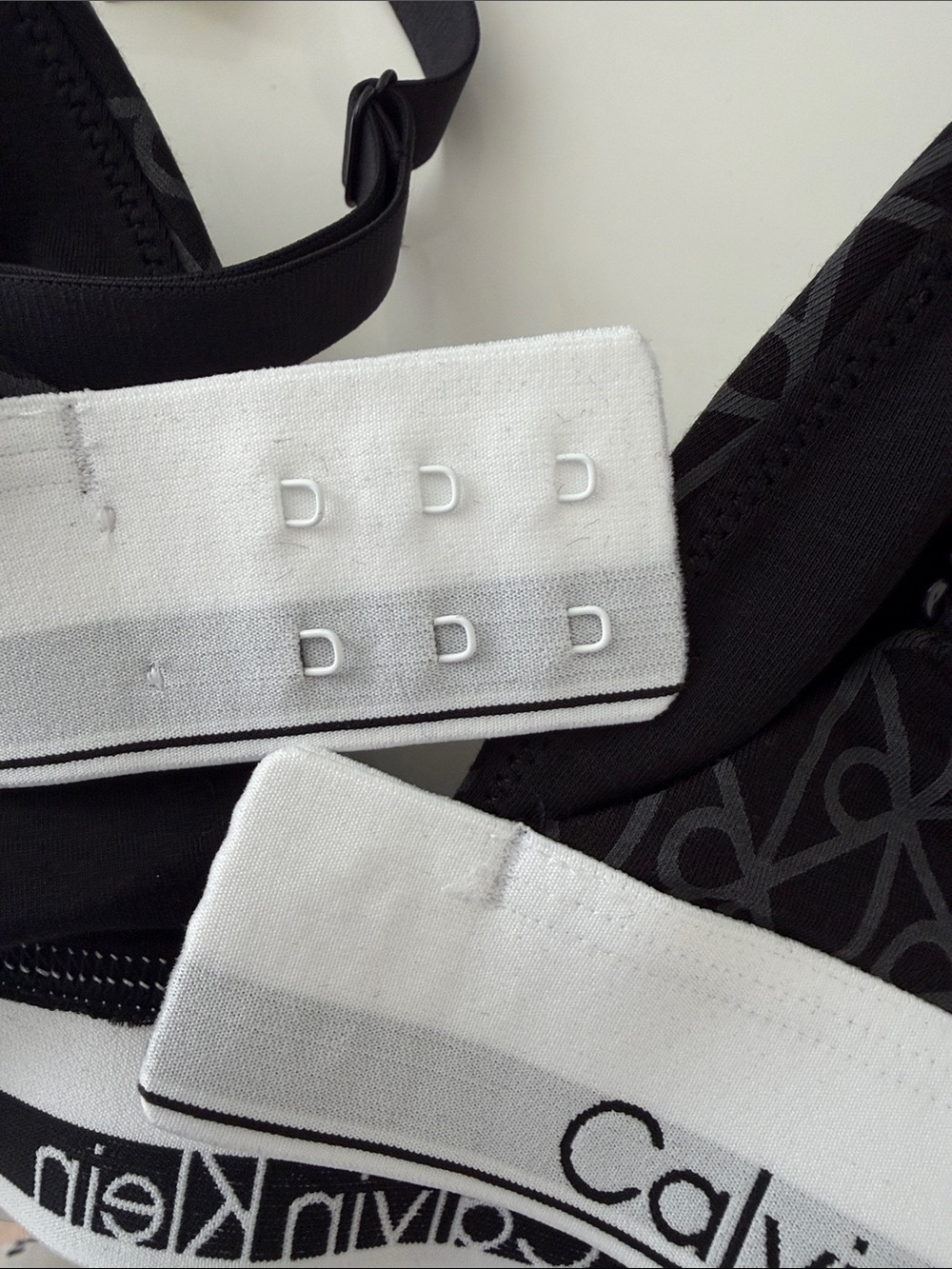 Calvin Klein Black Logo-Print Lightly Lined Triangle Bra - Picture 9 of 11